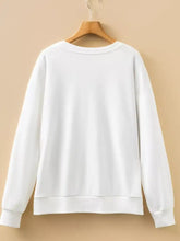 White plaid merry christmas vacation sweatshirt with long sleeves and ribbed cuffs machine wash cold recommended
