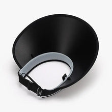 Plaid natural grass adjustable sun hat with black visor and grey mesh headband