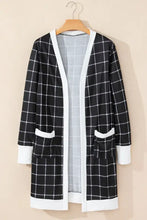 Plaid Open Front Long Sleeve Cover Up Woman Outerwear