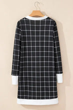 Plaid Open Front Long Sleeve Cover Up Woman Outerwear