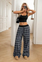 Plaid Wide Leg Pants Woman Pants