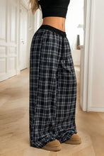 Plaid Wide Leg Pants Woman Pants
