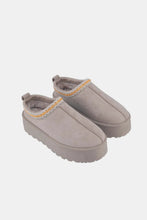 Platform Slip-On Boots with Embroidered Trim for Women