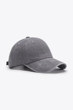 Solid gray distressed Pleased To Meet You baseball cap