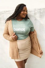 Plus size champagne vibes short sleeve set with beige mini skirt
