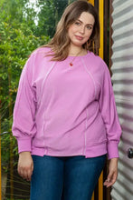 Plus Size Contrast Stitching Long Sleeve T-Shirt Woman T Shirts