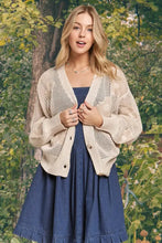Plus size floral sweater cardigan in beige diamond pattern