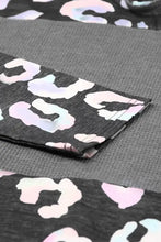 Plus Size Leopard Dropped Shoulder Long Sleeve Hoodie Woman Sweatshirts