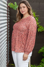 Plus Size Leopard Long Sleeve T-Shirt Woman T Shirts