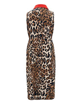 Plus Size Leopard Print Sleeveless Maxi Dress Woman Maxi Dress