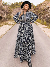 Plus Size Long Sleeve Maxi Dress Woman Maxi Dress