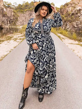 Plus Size Long Sleeve Maxi Dress Woman Maxi Dress