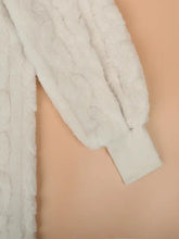 Plus Size Open Front Hooded Plush Coat Woman Outerwear