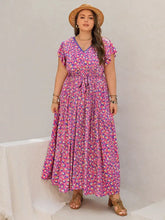 Plus Size Pink Floral Print Maxi Dress Maxi Dresses