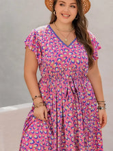 Plus Size Pink Floral Print Maxi Dress Maxi Dresses