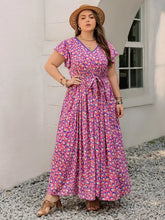 Plus Size Pink Floral Print Maxi Dress Maxi Dresses