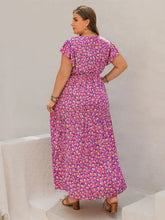 Plus Size Pink Floral Print Maxi Dress Maxi Dresses