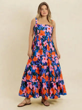 Plus Size Printed Square Neck Cami Dress Casual Dresses