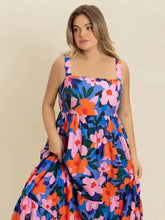 Plus Size Printed Square Neck Cami Dress Casual Dresses