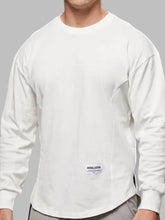 Plus size round neck drop shoulder long sleeve t-shirt with smalls label