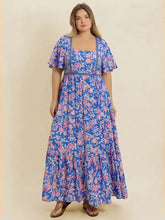 Plus Size Ruched Printed Short Sleeve Dress Casual Dresses