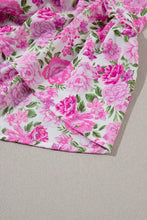 Plus Size Smocked Printed Square Neck Short Sleeve Dress Woman Maxi Dress