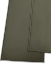 Olive green plus size smocked wide leg jumpsuit with straight seams