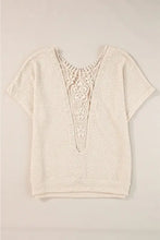 Plus Size Textured Lace Round Neck Short Sleeve T-Shirt Woman T Shirts