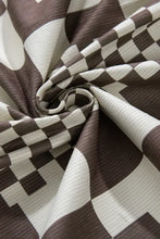 Jacke mit Karomuster, Knopfleiste, langen Ärmeln und Taschen für Damen, Oberbekleidung
