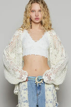POL Crochet Open-Front Cardigan Cardigans