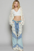 POL Crochet Open-Front Cardigan Cardigans