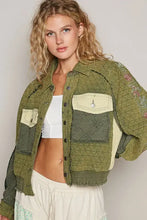 POL Embroidered Sleeve Raw Edge Quilted Jacket Woman Outerwear