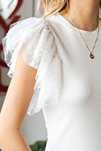 Polka Dot Flutter Sleeve Top Woman Blouses