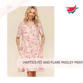 Haptics  Fit and Flare Paisley Print Knit Dress video preview
