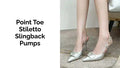 Point Toe Stiletto Slingback Pumps video preview
