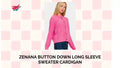 Zenana Button Down Long Sleeve Sweater Cardigan video preview