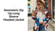 Geometric Zip Up Long Sleeve Hooded Jacket video preview