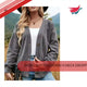 Shiny Button Down V-Neck Dropped Shoulder Jacket video preview