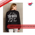 Simply Love Full Size IF I'M TOO MUCH THEN GO FIND LESS Round Neck Sweatshirt video preview