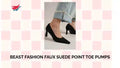Beast Fashion Faux Suede Point Toe Pumps video preview