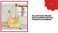 Yellow Shoulder Bag with Colorful Vertical Stripes Nylon Medium video preview