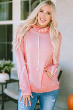 Printed Long Sleeve Hoodie with Pocket Blush Pink Woman Sweatshirts