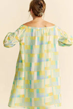 Printed Off Shoulder Drawstring Sleeve Mini Dress Casual Dresses