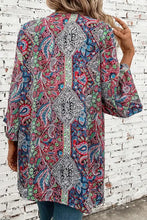 Printed Open Front Long Sleeve Cover Up Casual Dresses