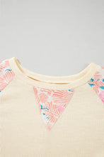 Printed Round Neck Balloon Sleeve Sweatshirt Woman Sweatshirts