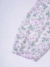 Printed Round Neck Long Sleeve Midi Dress Woman Dress