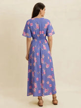 Printed Short Sleeve Midi Dress Casual Dresses