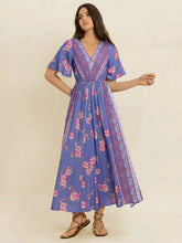 Printed Short Sleeve Midi Dress Casual Dresses