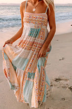Printed Square Neck Cami Dress Multicolor Casual Dresses