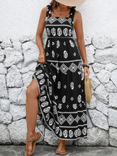 Printed Square Neck Maxi Cami Dress Casual Dresses